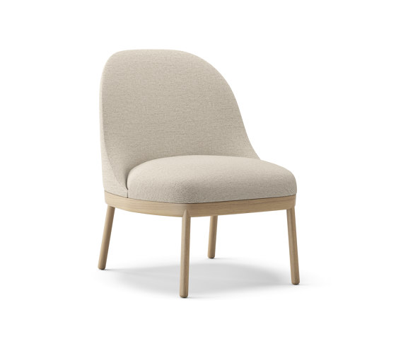 Aleta lounge chair with wooden base | Poltrone | viccarbe