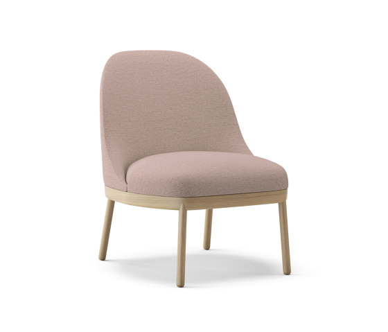 Aleta lounge chair with wooden base | Armchairs | viccarbe