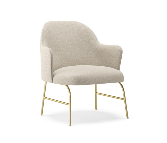 Aleta lounge chair with metal base & armrest | Fauteuils | viccarbe