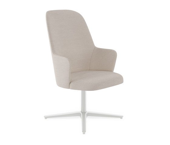 Aleta Executive chair - flat swivel base back in wood | Stühle | viccarbe