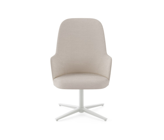 Aleta Executive chair - flat swivel base back in wood | Chairs | viccarbe