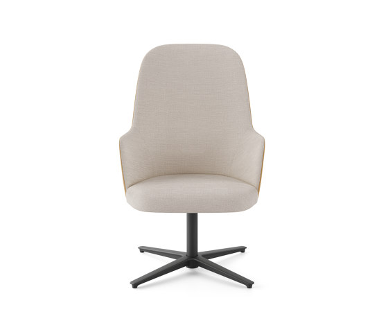 Aleta Executive chair - flat swivel base back in wood | Stühle | viccarbe