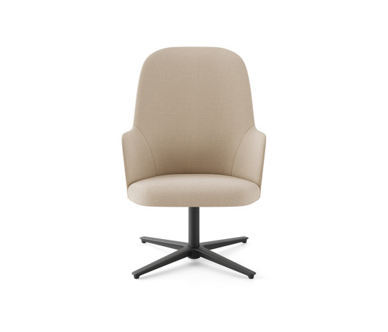 Aleta Executive chair - flat swivel base back in wood | Sedie | viccarbe