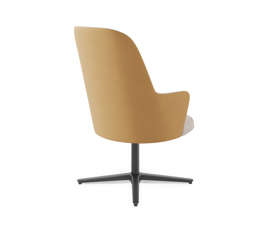 Aleta Executive lounge chair - wooden backrest | Chaises | viccarbe