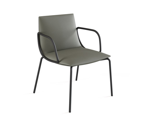 Noha chair with four metal legs | Chaises | viccarbe