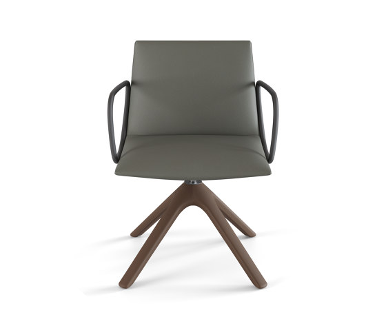 Noha chair with wooden swivel base | Chairs | viccarbe