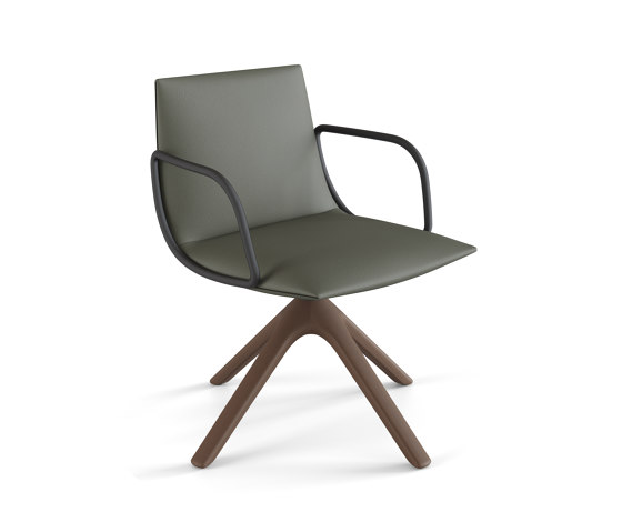 Noha chair with wooden swivel base | Chaises | viccarbe