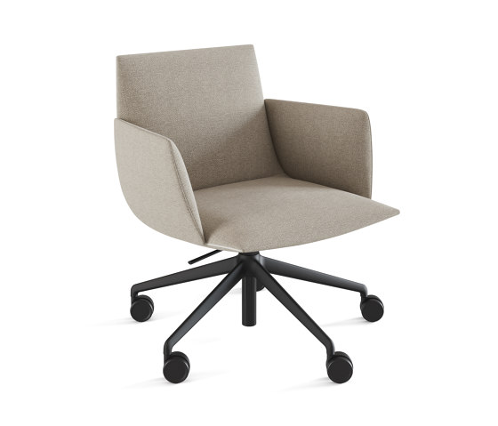 Noha chair - five casters aluminium base | Chaises | viccarbe