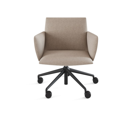 Noha chair - five casters aluminium base | Sedie | viccarbe