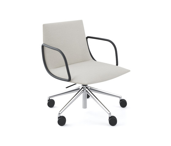 Noha chair - five casters aluminium base | Stühle | viccarbe