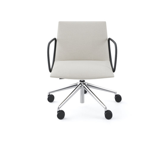 Noha chair - five casters aluminium base | Stühle | viccarbe