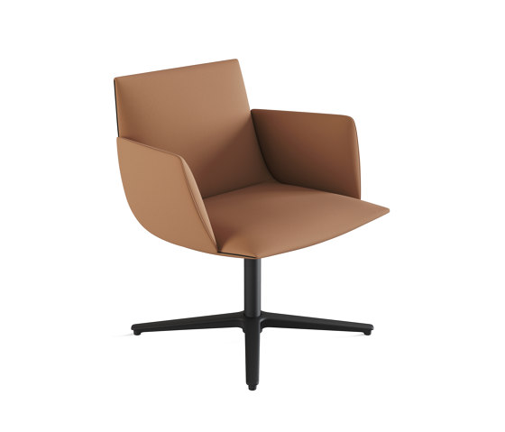 Noha lounge chair with upholstered armrest | Sedie | viccarbe