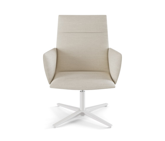 Noha Executive lounge chair with upholstered armrest | Sedie | viccarbe