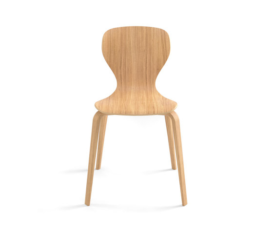 Ears chair - four wooden legs base | Stühle | viccarbe