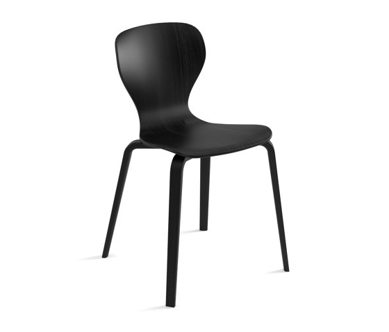 Ears chair - four upholstered wooden legs base | Stühle | viccarbe