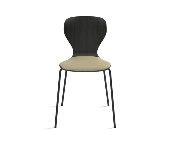 Ears chair - four metal legs base & cushion | Sedie | viccarbe