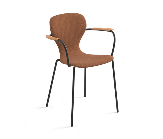 Ears chair - four metal legs base & smooth upholstery | Chaises | viccarbe