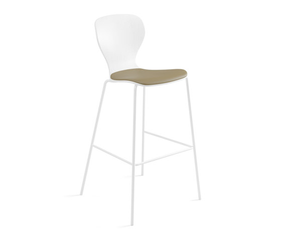 Ears stool - bar height stained with cushion | Tabourets de bar | viccarbe