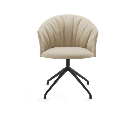 Copa chair - pyramid swivel base & soft upholstery | Chaises | viccarbe