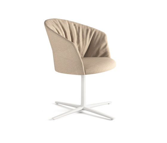 Copa chair - flat swivel base & soft upholstery | Chairs | viccarbe