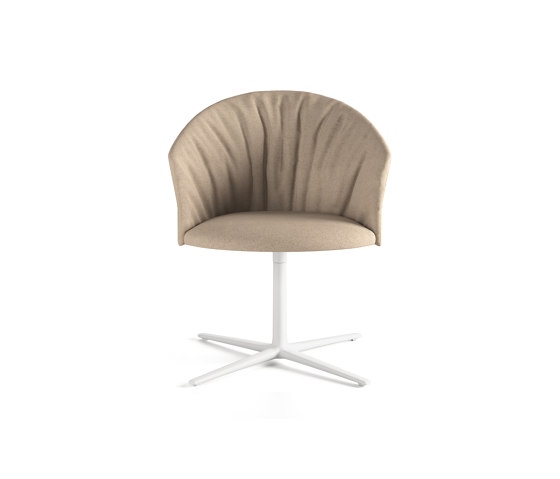 Copa chair - flat swivel base & soft upholstery | Chairs | viccarbe