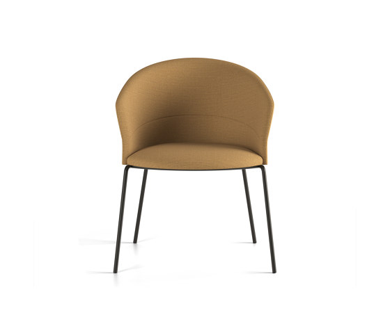 Copa chair - four metal legs base & smooth upholstery | Chaises | viccarbe