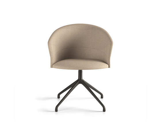 Copa chair - pyramid swivel base & smooth upholstery | Stühle | viccarbe