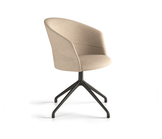 Copa chair - pyramid swivel base & smooth upholstery | Sedie | viccarbe