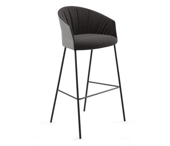 Copa stool - fixed base bar height soft upholstery | Bar stools | viccarbe