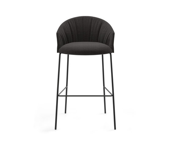 Copa stool - fixed base bar height soft upholstery | Barhocker | viccarbe