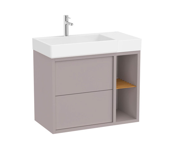 Tura | Vanity unit | Light noble grey | Wash basins | Roca