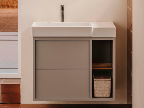 Tura | Vanity unit | Light noble grey | Wash basins | Roca