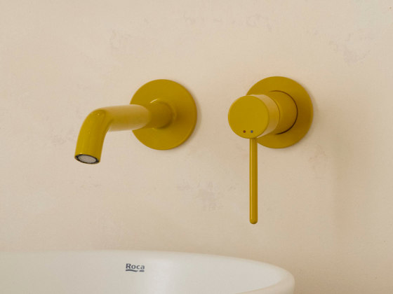 Nu | Basin faucet | Honey yellow | Wash basin taps | Roca