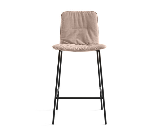 Klip stool - fixed base counter height & soft upholstery | Bar stools | viccarbe