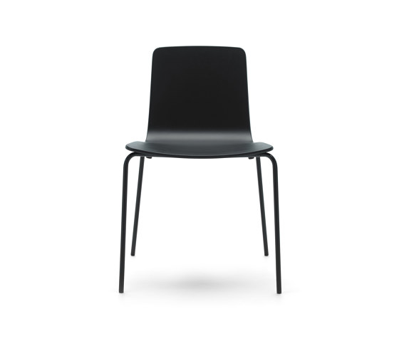 Klip chair - four metal legs base & stained / lacquered seat | Chaises | viccarbe