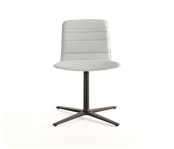 Klip chair - flat swivel base & lined upholstery | Chairs | viccarbe