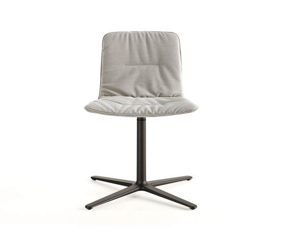 Klip chair - flat swivel base & soft upholstery | Chaises | viccarbe