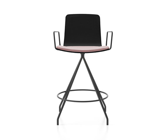 Klip stool - swivel base counter height & lacquered seat with cushion | Bar stools | viccarbe