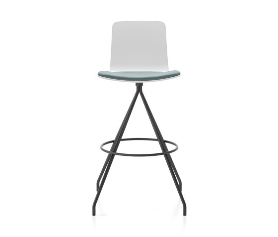 Klip stool - swivel base bar height & lacquered seat with cushion | Barhocker | viccarbe