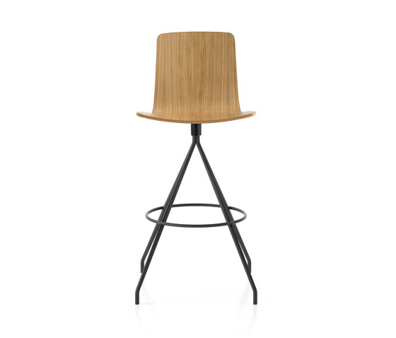 Klip stool - swivel base bar height & stained seat | Sgabelli bancone | viccarbe