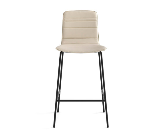 Klip stool - fixed base counter height & lined upholstery | Sgabelli bancone | viccarbe