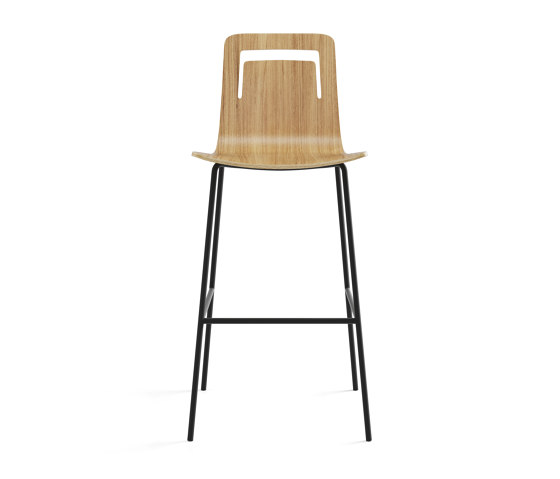 Klip stool - fixed base bar height & stained seat with handle | Sgabelli bancone | viccarbe