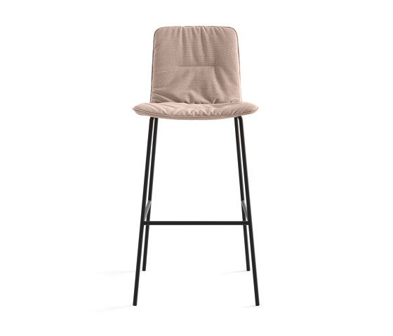 Klip stool - fixed base bar height & soft upholstery | Bar stools | viccarbe