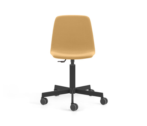 Maarten chair - five casters base & smooth upholstery | Sedie | viccarbe