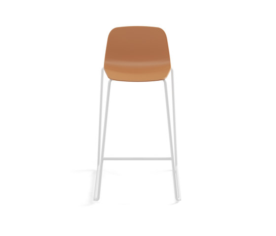 Maarten Plastic stool - sled base counter height | Sgabelli bancone | viccarbe