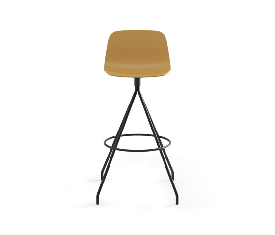 Maarten Plastic stool - swivel base bar height | Barhocker | viccarbe