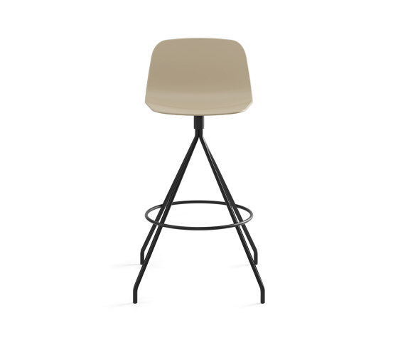 Maarten Plastic stool - swivel base counter height | Tabourets de bar | viccarbe