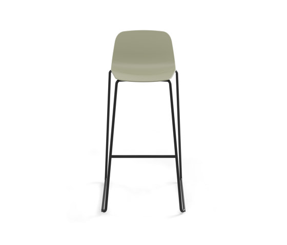 Maarten Plastic stool - sled base bar height | Barhocker | viccarbe