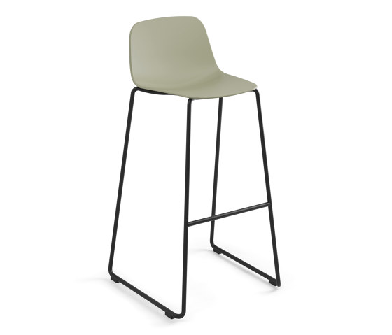 Maarten Plastic stool - sled base bar height | Barhocker | viccarbe