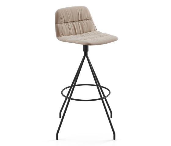 Maarten stool - swivel base bar height & soft upholstery | Tabourets de bar | viccarbe